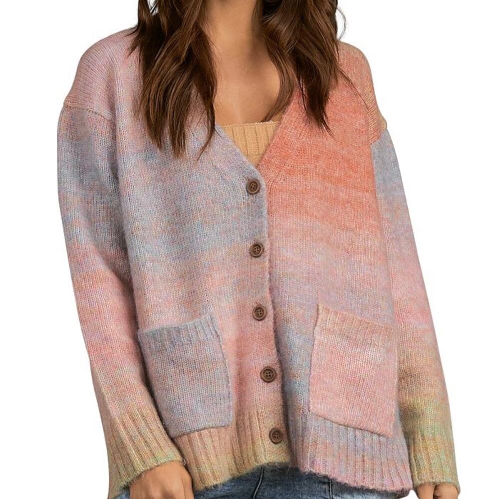 Elan ombre drop shoulder cardigan size large